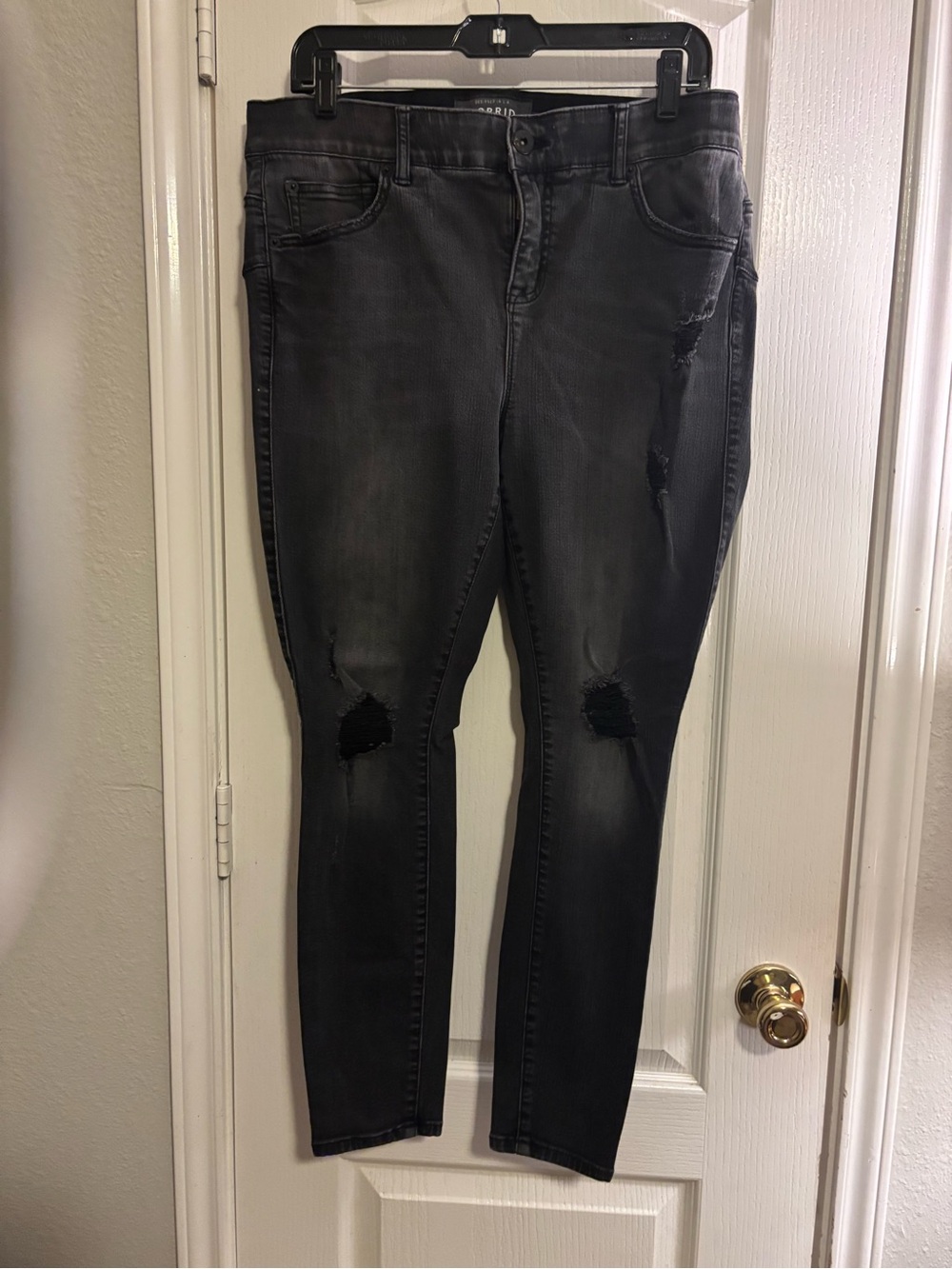 Women's Torrid Black Distressed Skinny Jeans